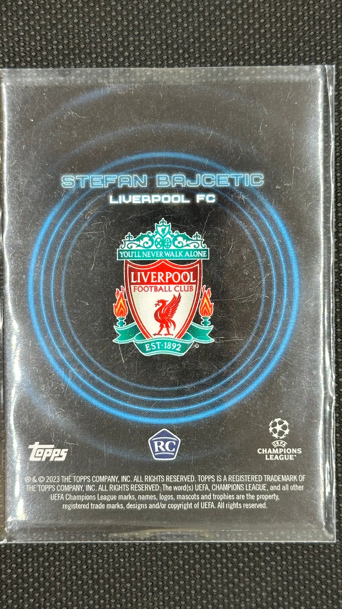 Stefan Bajcetic Autograph /49 Rookie Topps Showtime Champions League