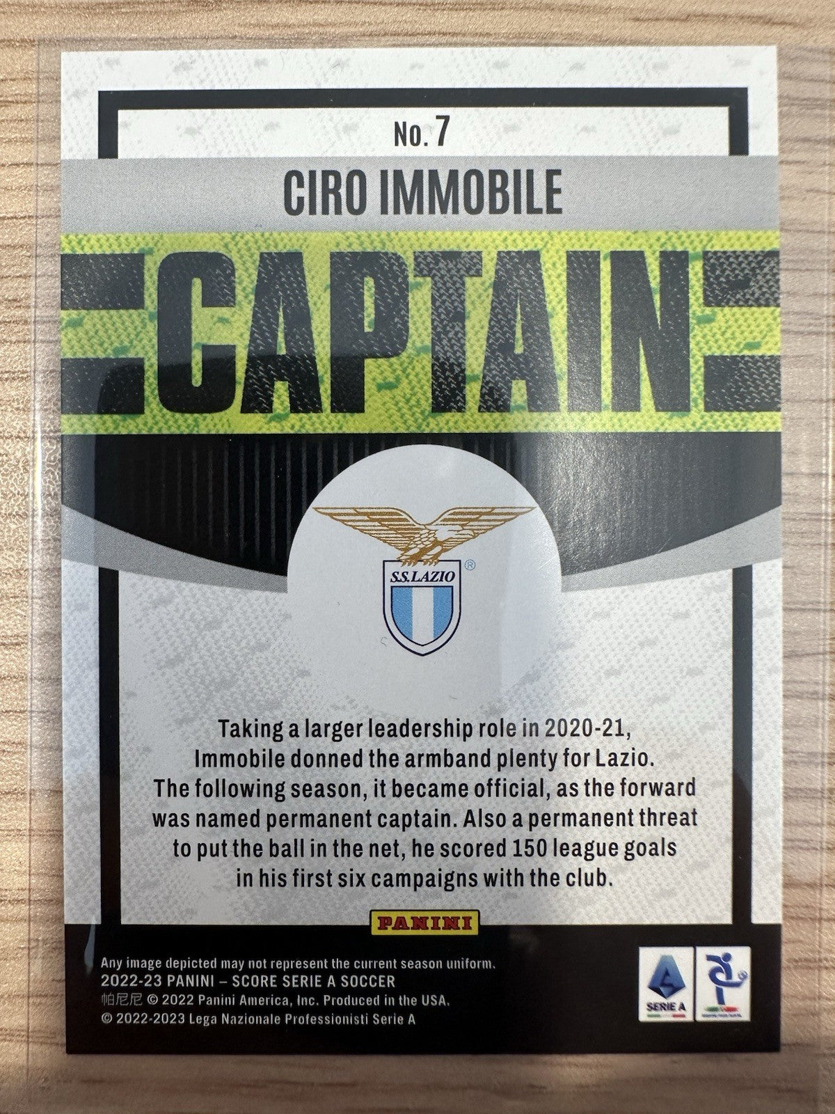 Ciro Immobile 8/10 Panini Score Serie A 2022/23