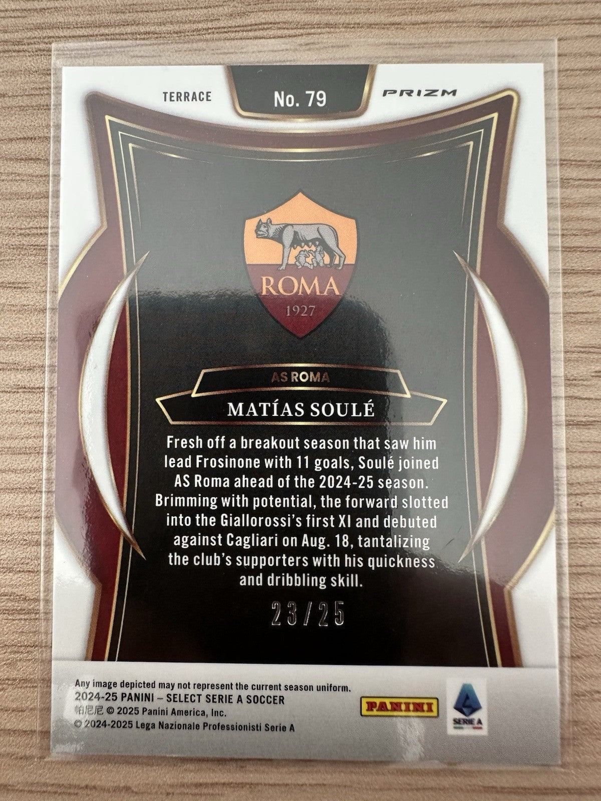 Matias Soule 23/25 Panini Select 2024/25