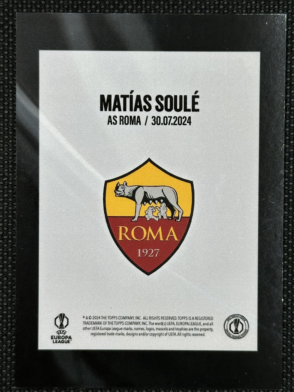 Matías Soulè Autograph /10 Topps UEL Here We Go 2024