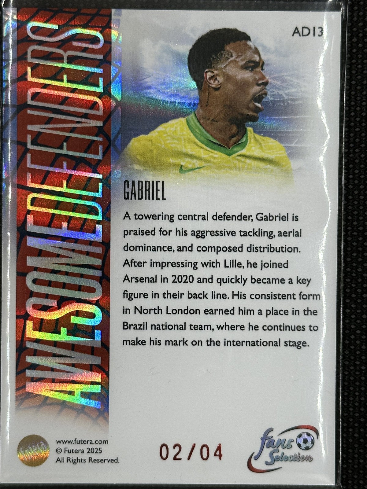 Gabriel /04 Futera Fans Selection 2025