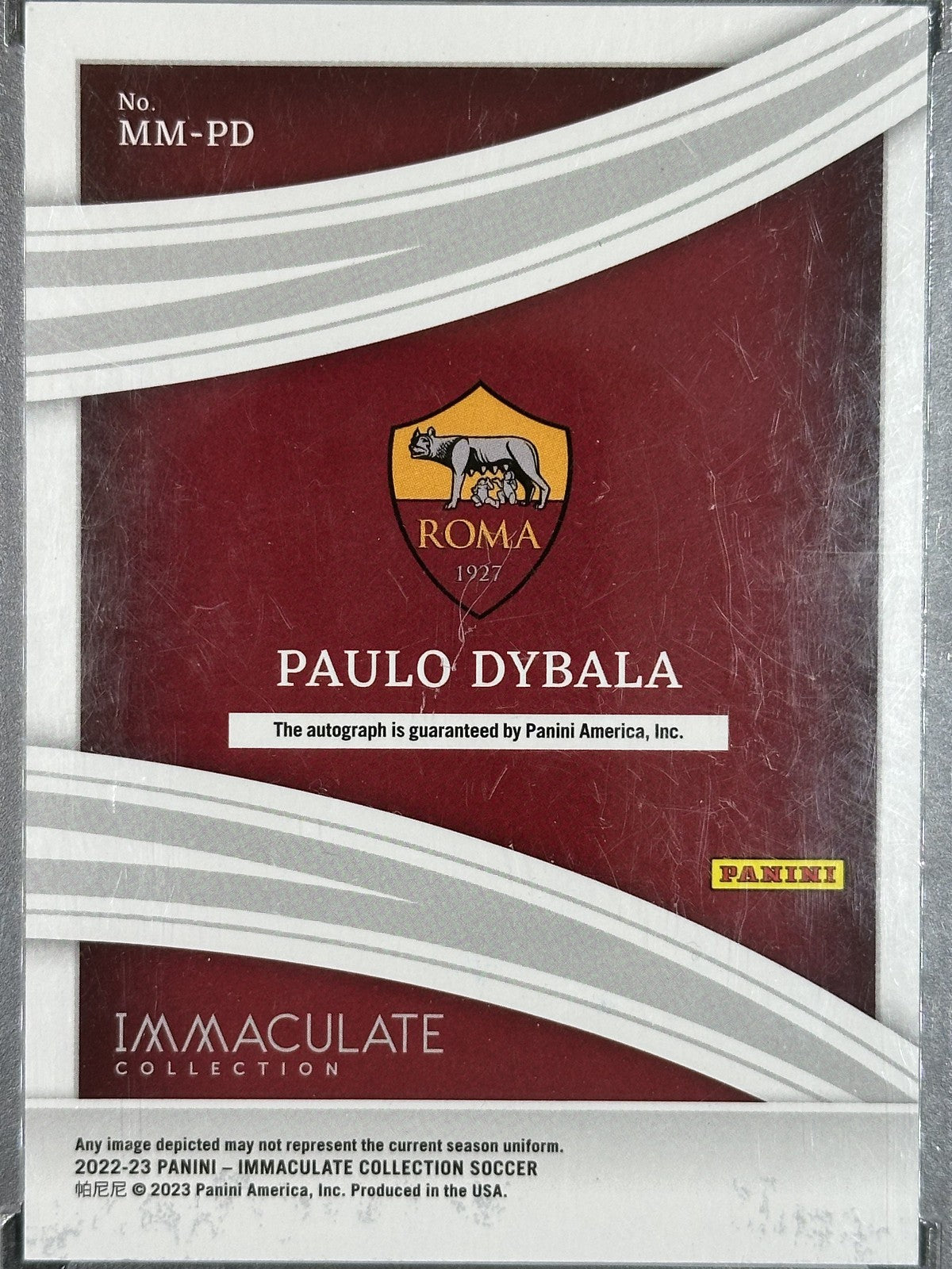 Paulo Dybala Autograph /58 Panini Immaculate Modern Marks 2022/23