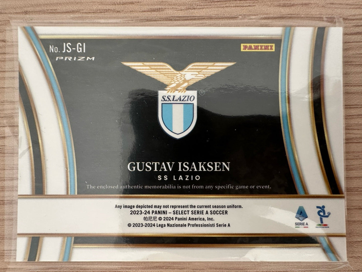 Gustav Isaksen Rookie Patch Panini Select Serie A 2023/24