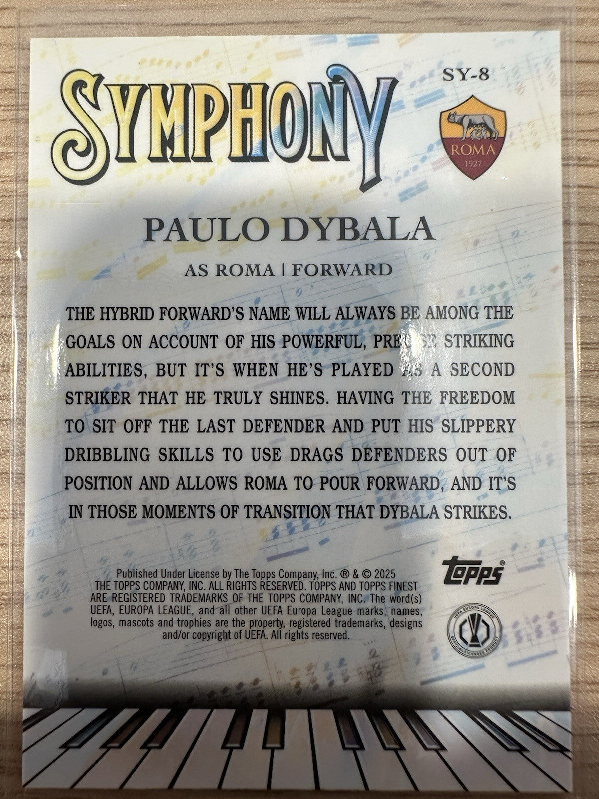 Paulo Dybala 60/150 Topps Finest UEL Symphony