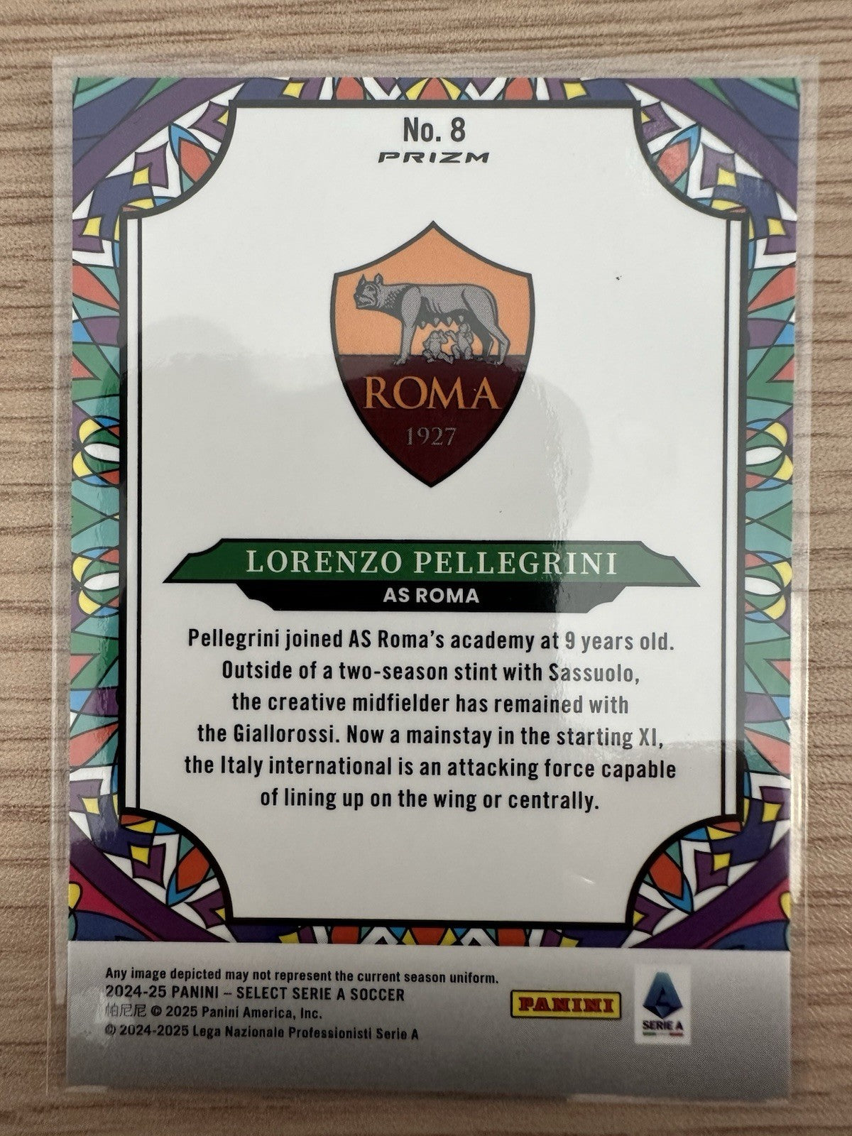 Lorenzo Pellegrini Steined Glass Panini Select 2024/25