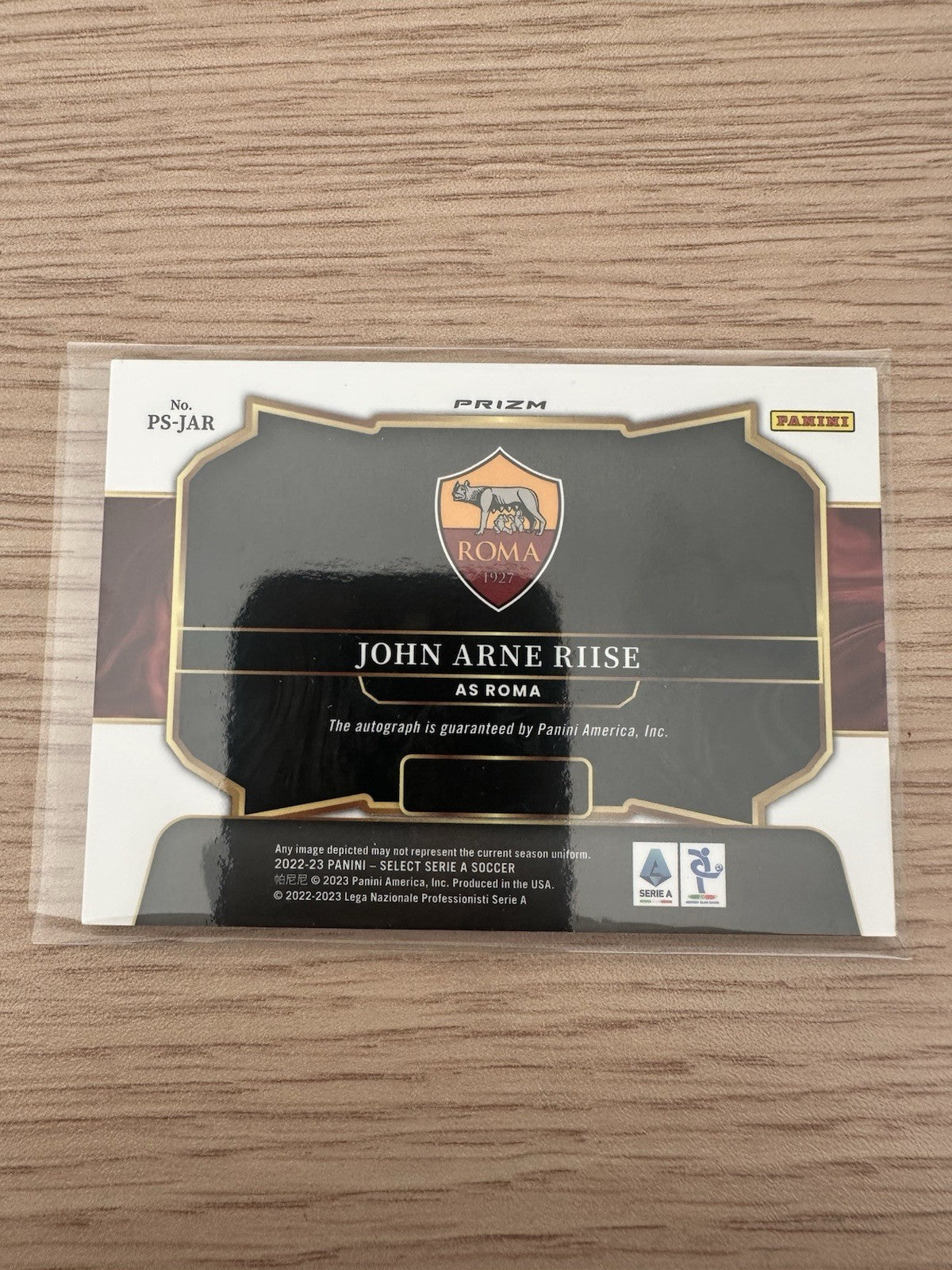 John Arne Riise Autograph Pitchside Signature Select Serie A 2022/23