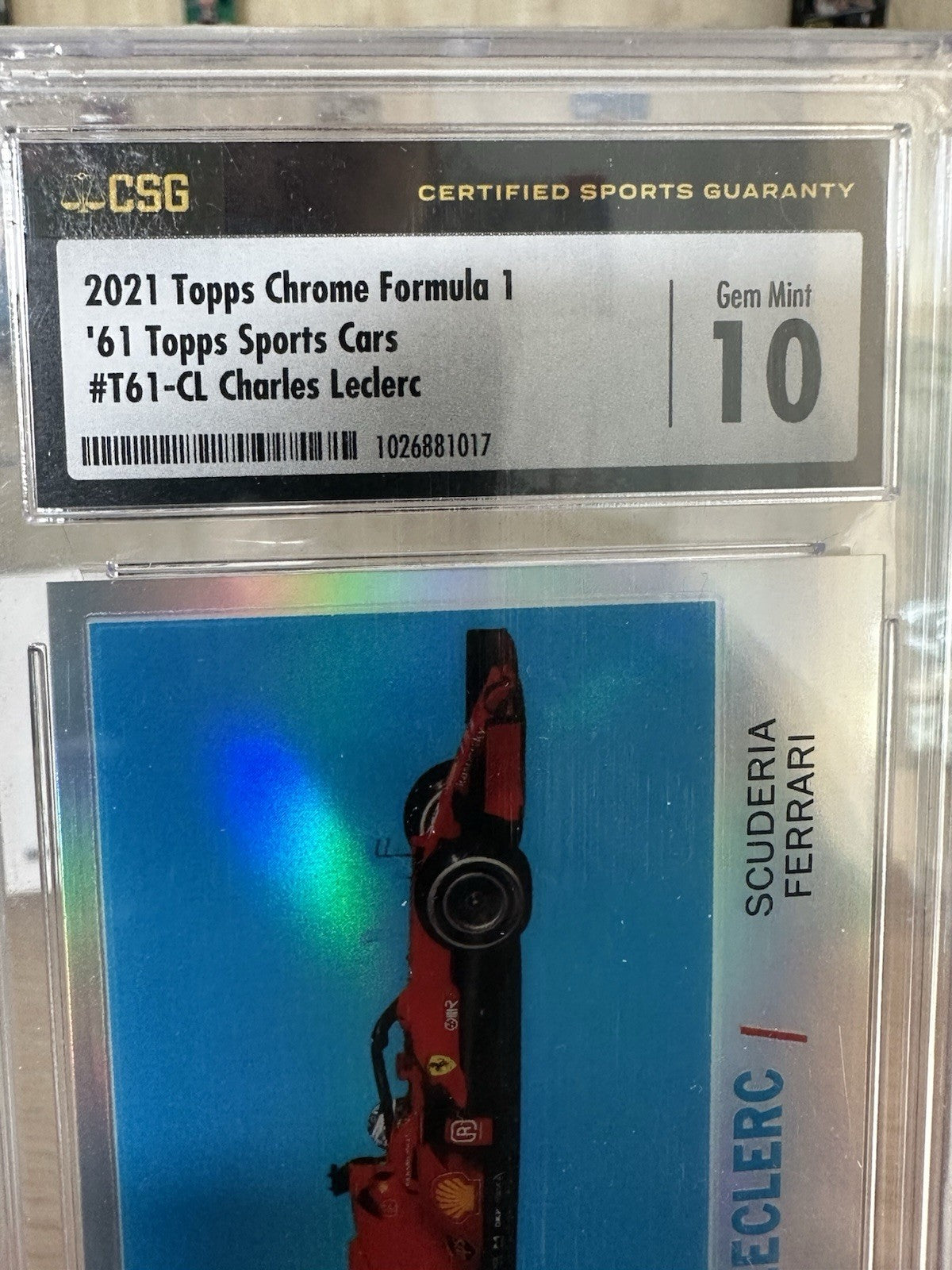 Charles Leclerc CSG 10 ‘61 Sports Cars - Topps Chrome F1 2021