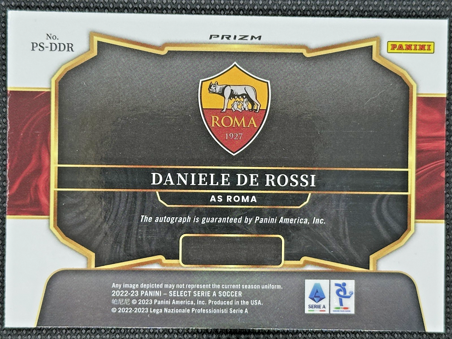 Daniele De Rossi Autograph Panini Select Serie A 2022/23