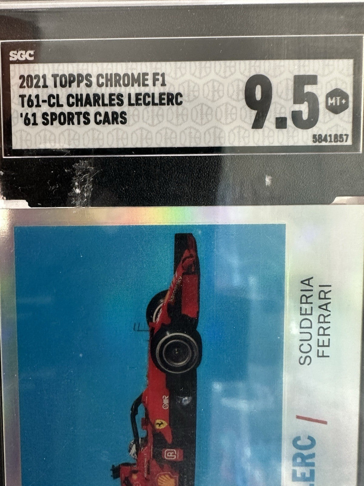 Charles Leclerc SGC 9.5 ‘61 Sports Cars - Topps Chrome F1 2021