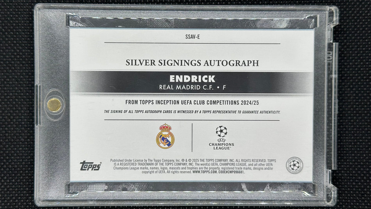Endrick Silver Signings Rookie Auto On Card Topps Inception
