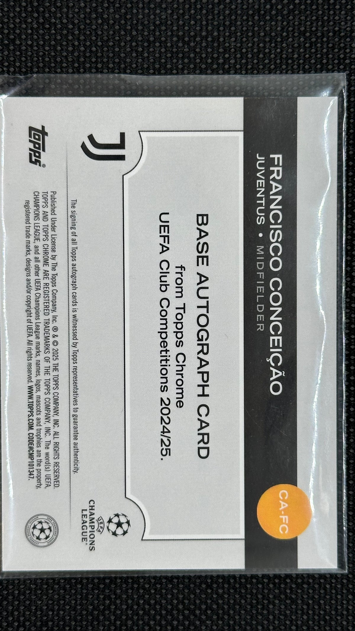 Francisco conceicao Topps chrome auto /99 Juventus