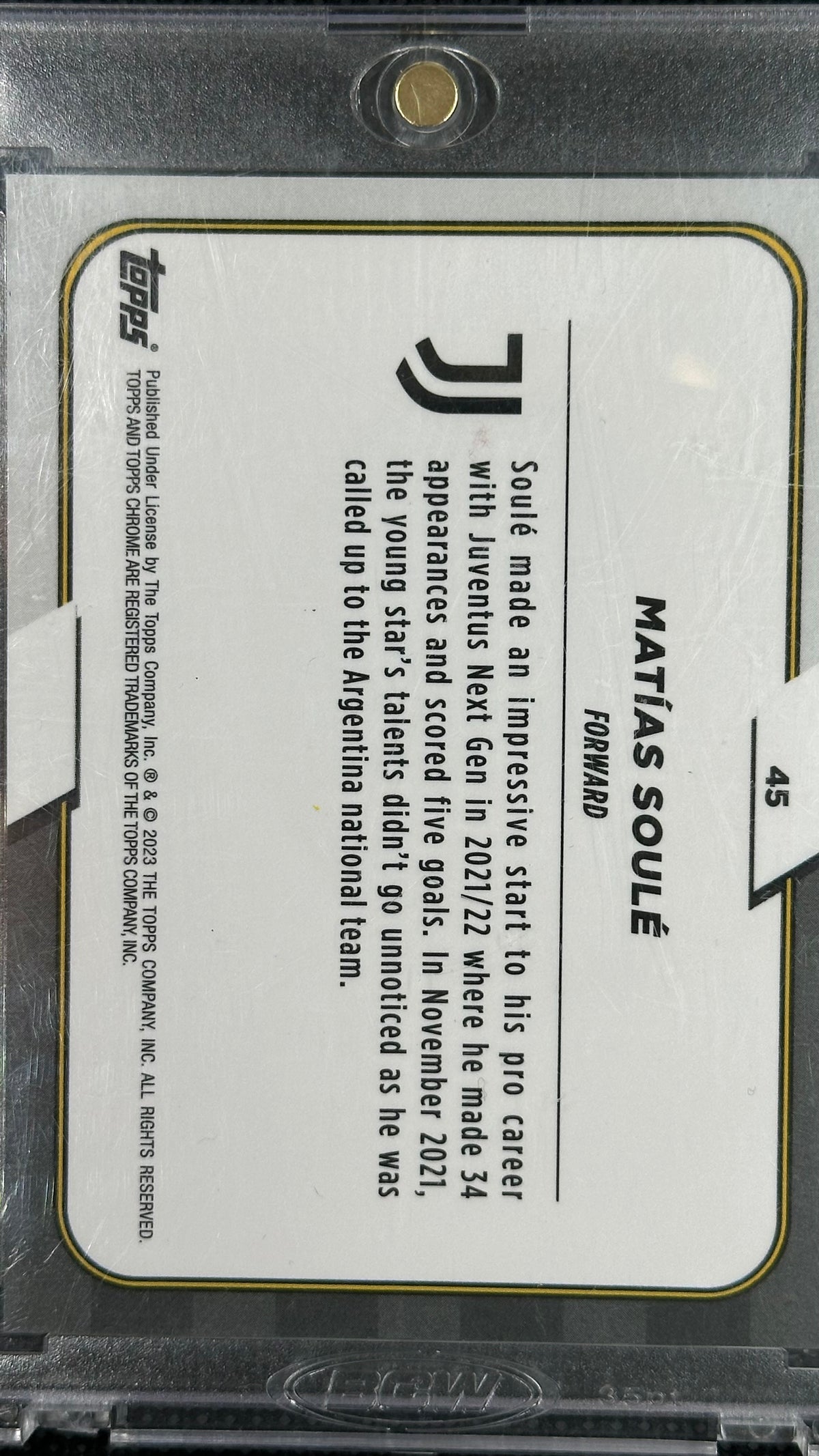 Topps chrome MATÍAS SOULÉ rookie red /5