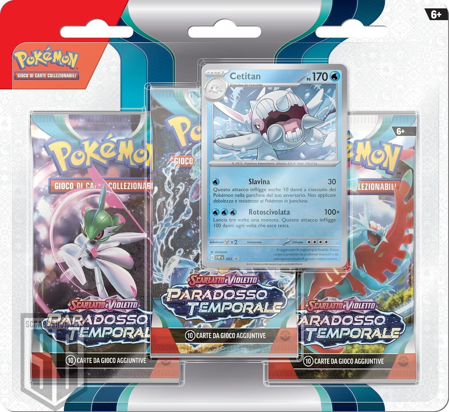 Pokemon Paradosso Temporale Blister 3 bustine Cetitan