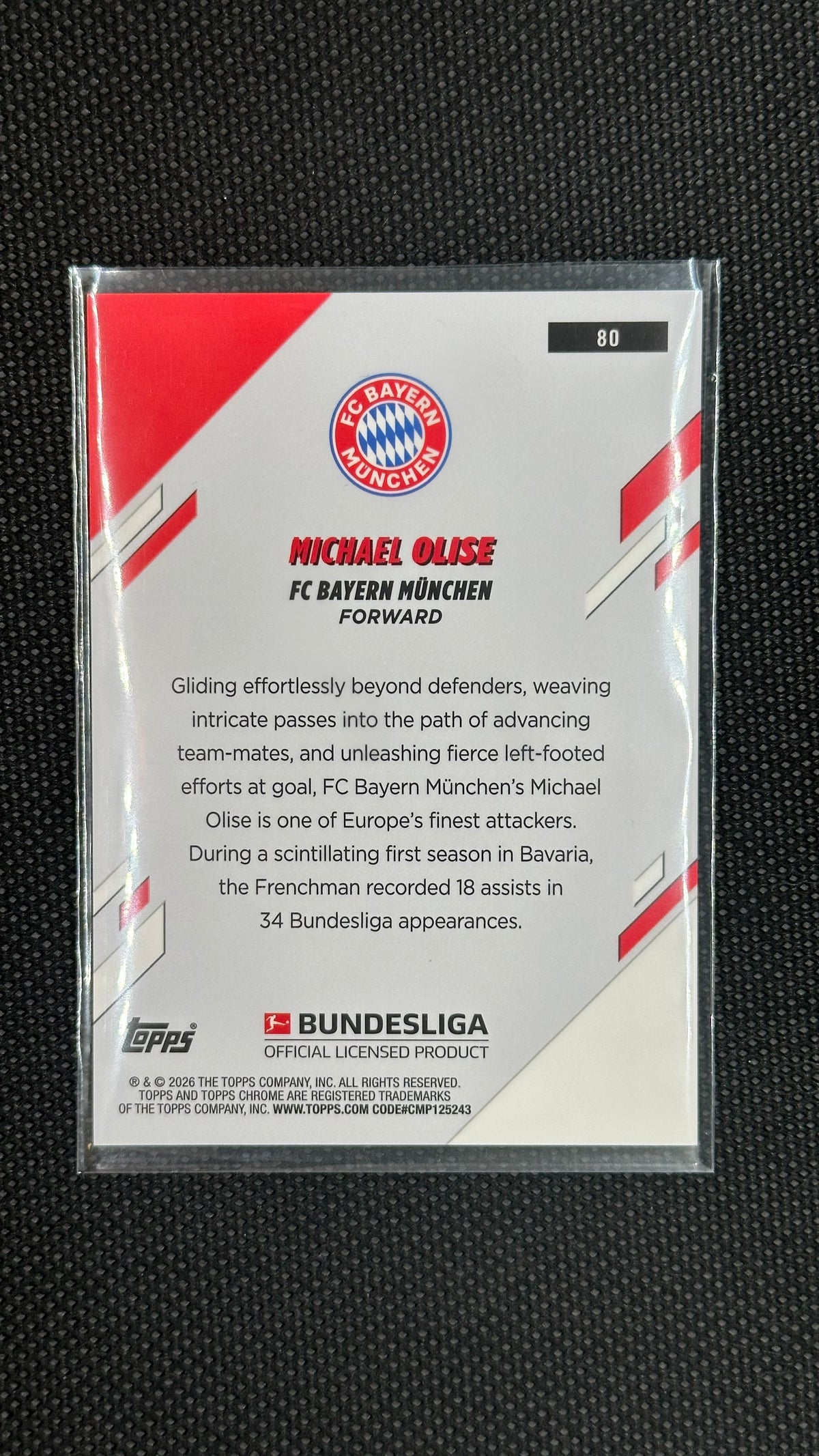 Michael Olise /50 Cracked Topps Chrome 2026