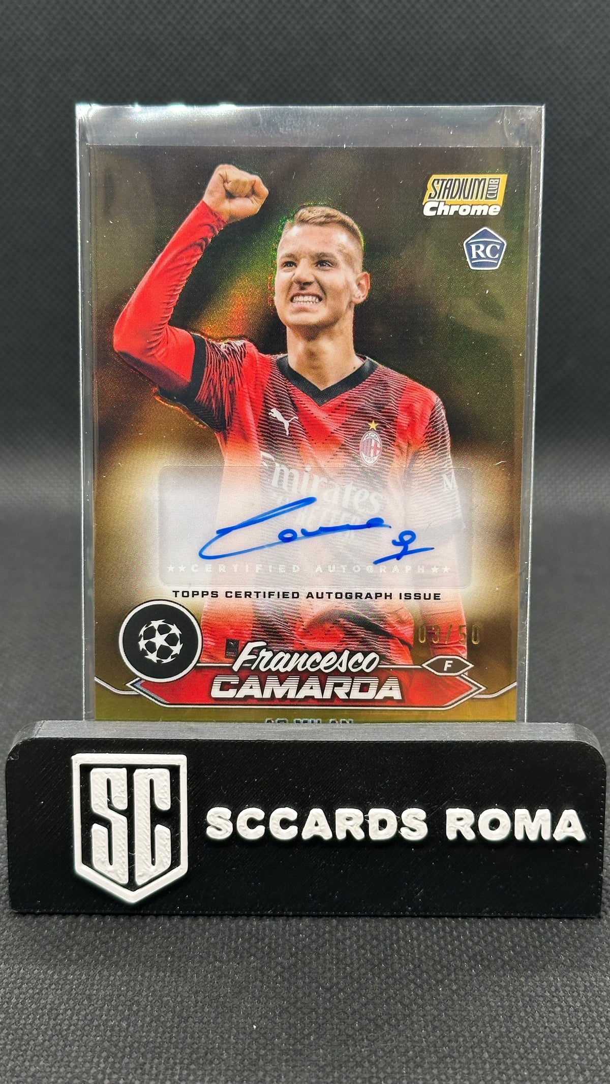 Francesco Camarda Rookie Auto /50 Topps Chrome Stadium 2023/24