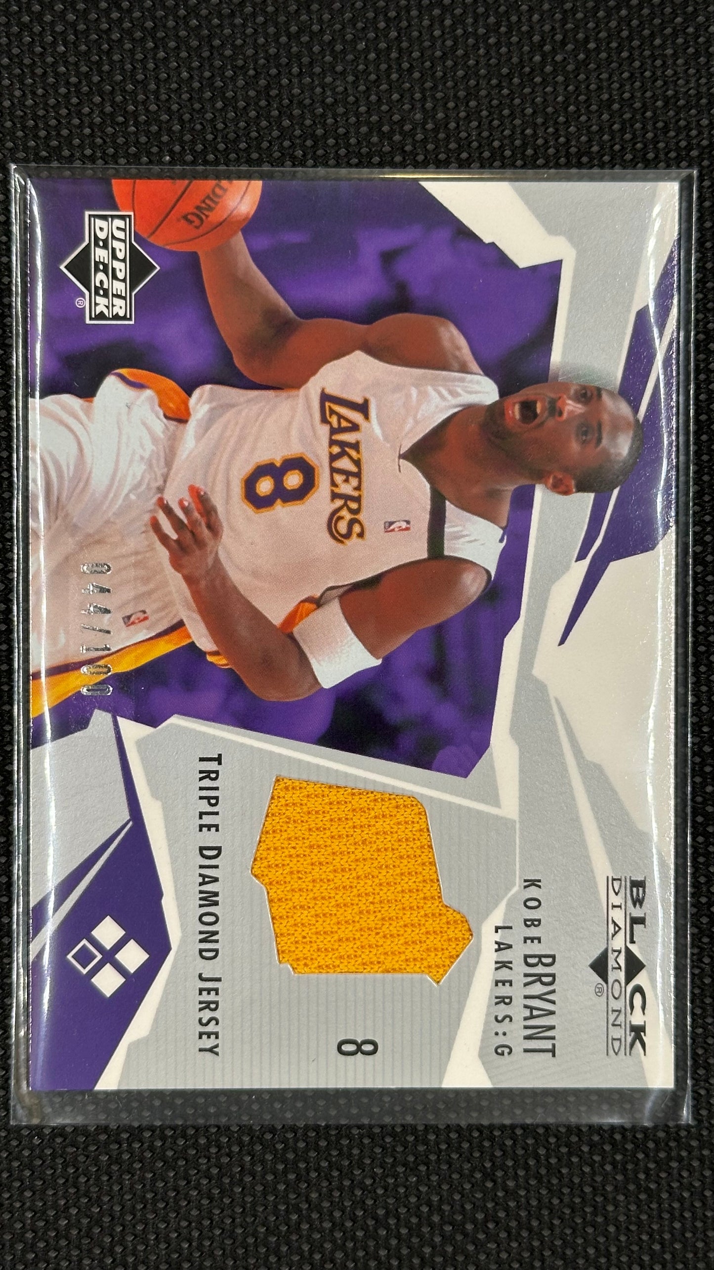 Kobe Bryant patch /100 match worn DOUBLE DIAMOND JERSEY panini