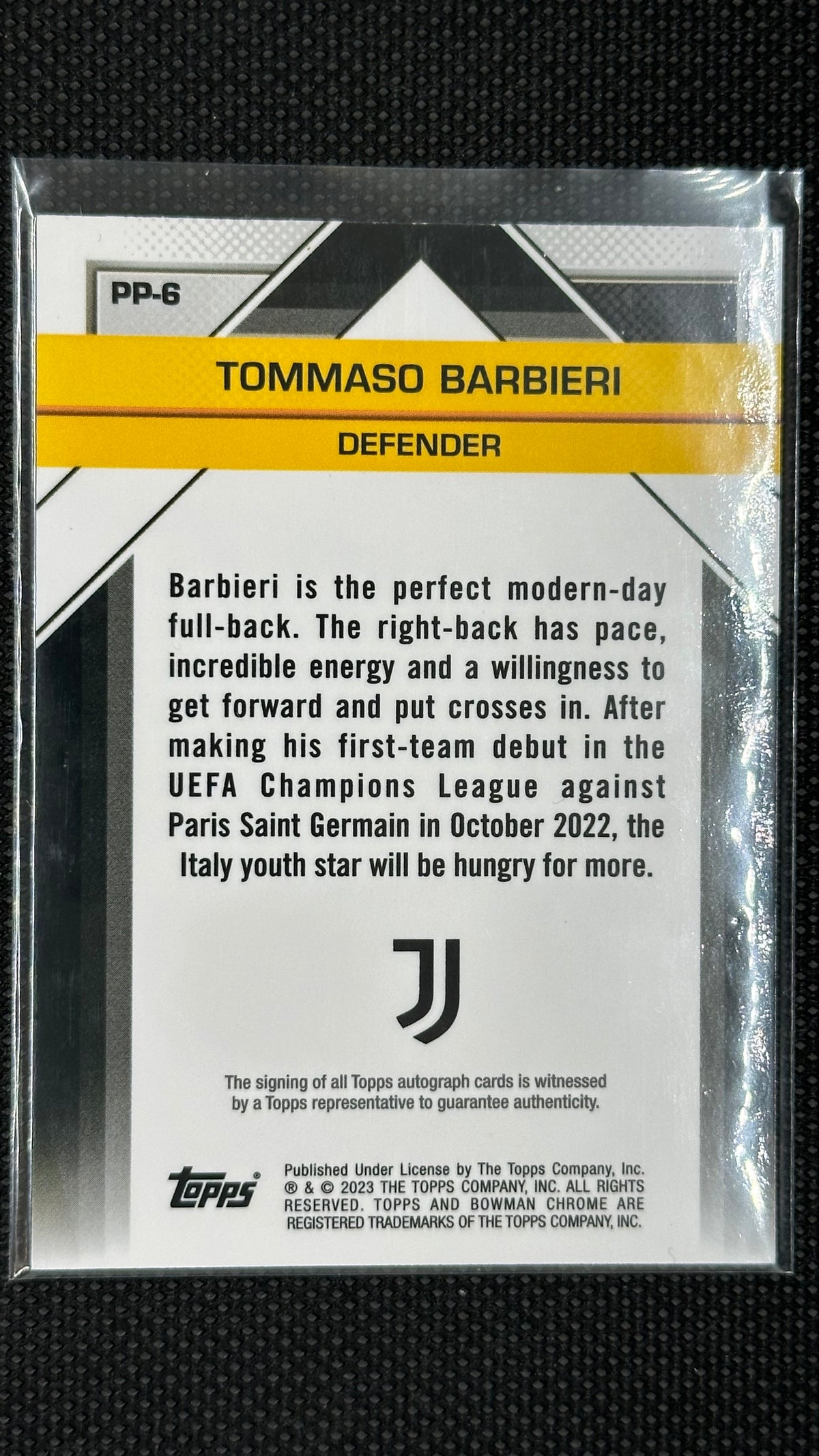 Tommaso Barbieri Topps chrome auto il futuro
