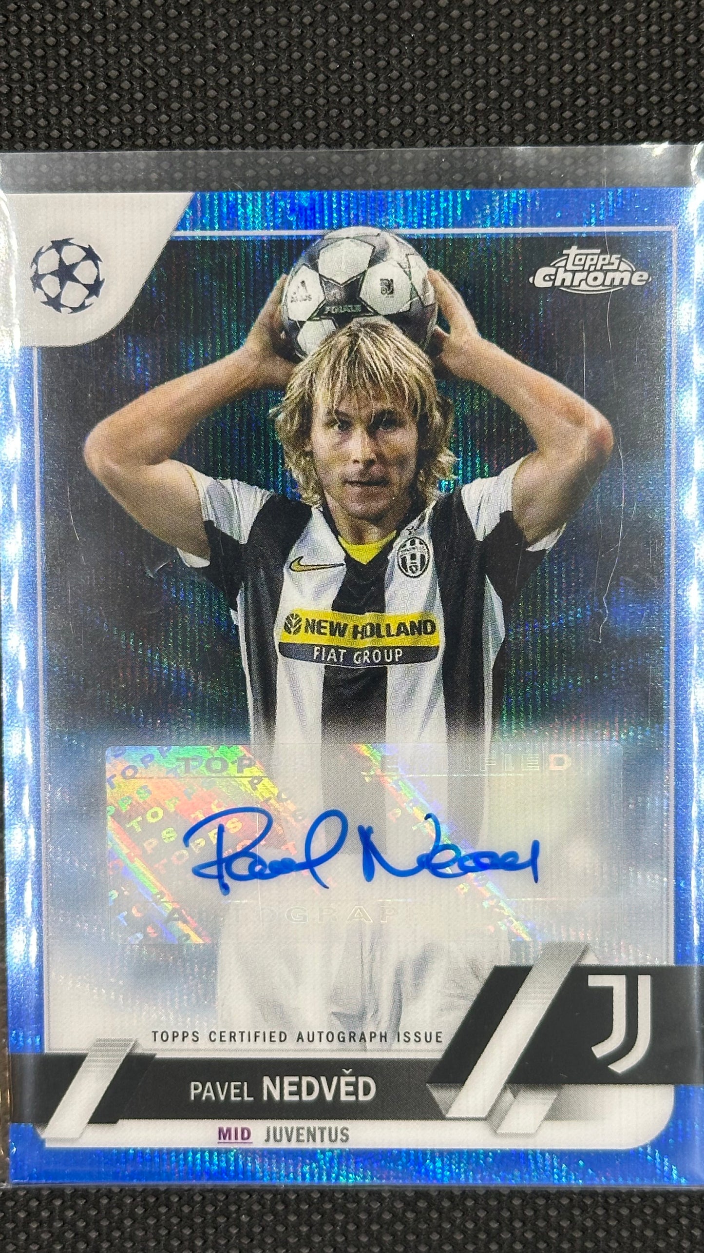 Topps chrome panel nedved auto /75 Juventus