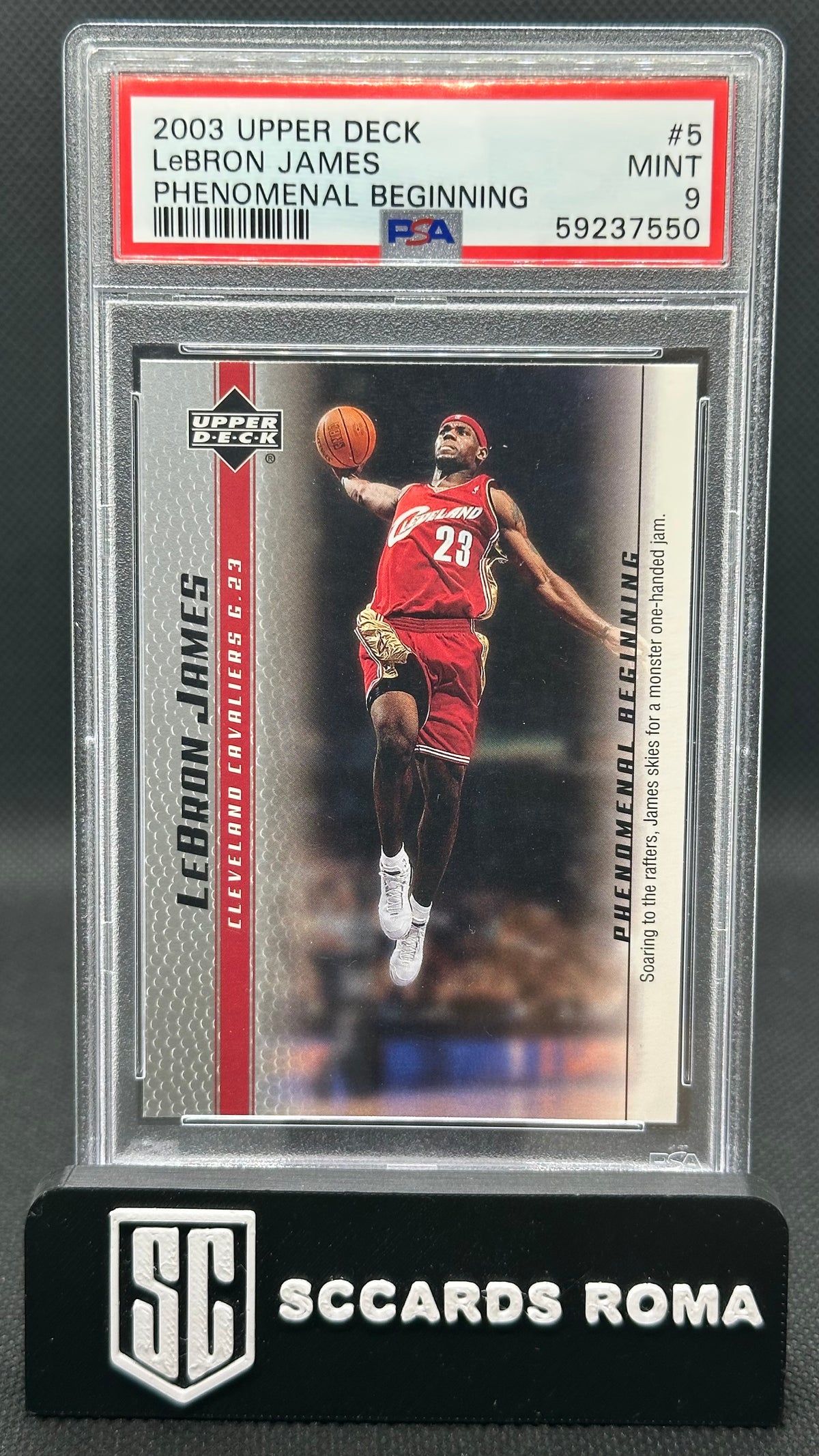 LeBron James Phenomenal Beginning 2003 Upper Deck PSA 9 Mint