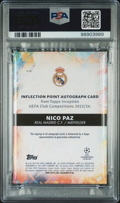 Nico Paz Rookie 10 /10 Inflection Point Variation Autograph Inception UCC 23/24
