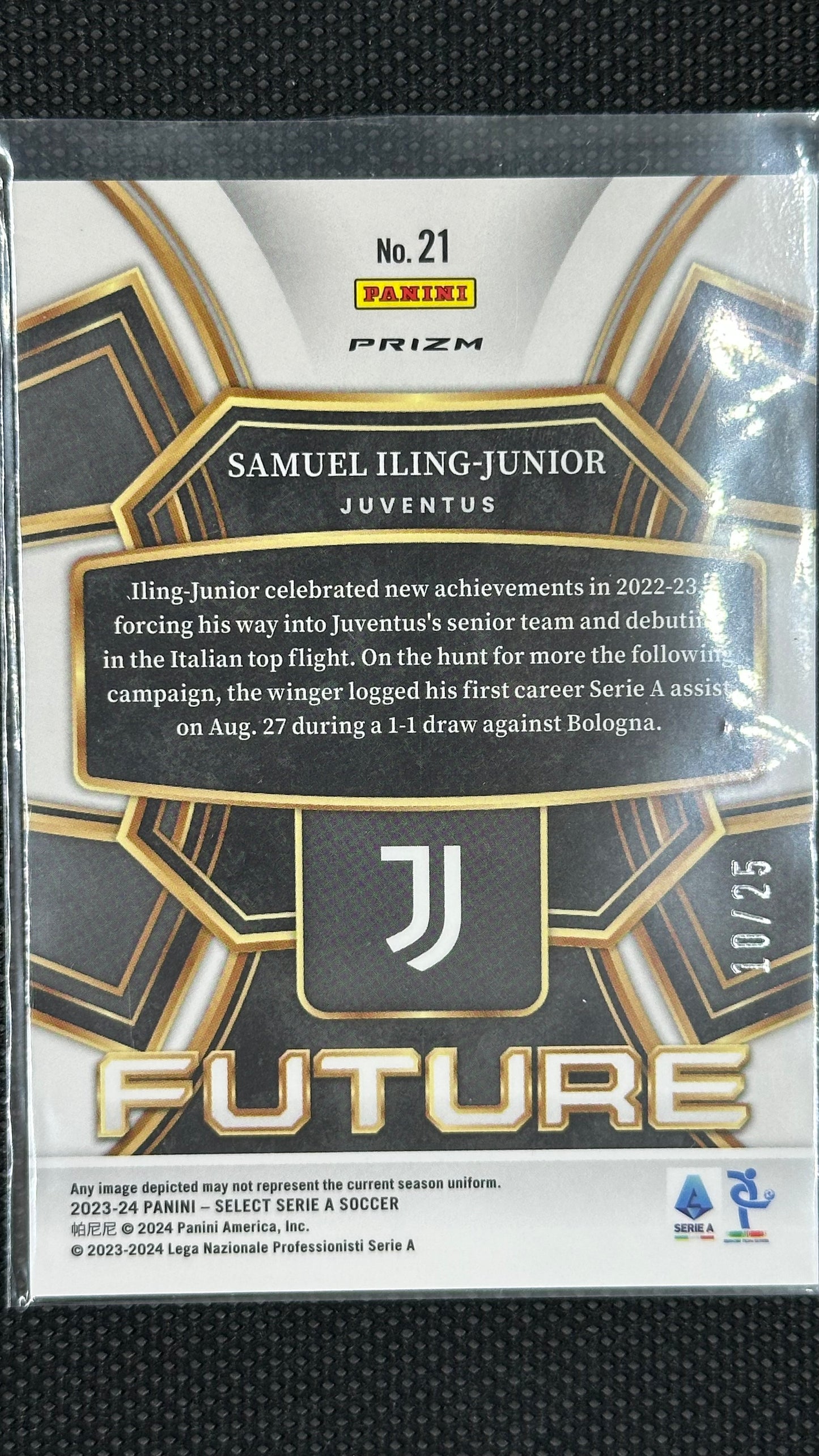 SAMUEL ILING-JUNIOR 1/1 /25 /49 select serie a future Juventus