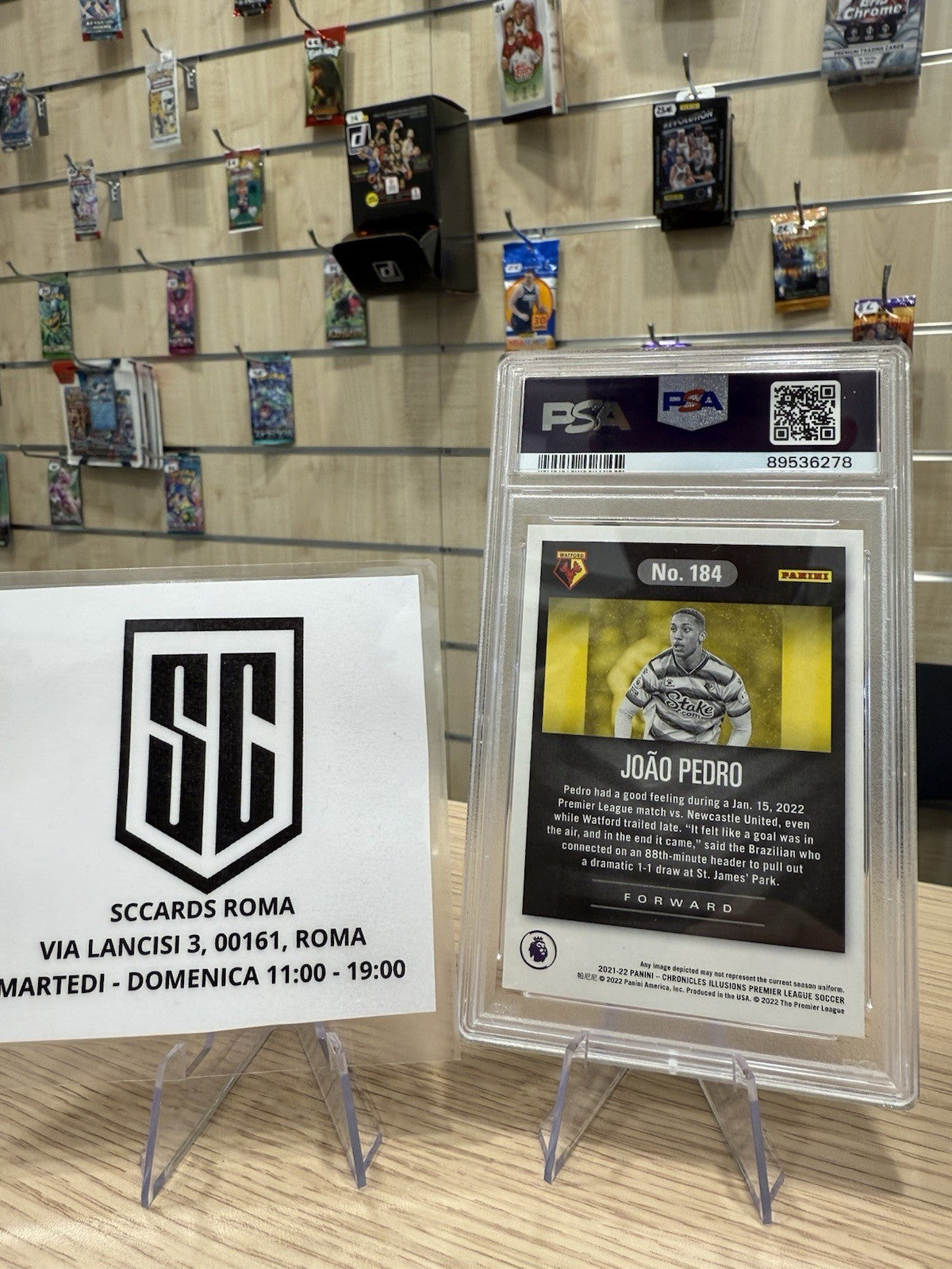 Joao Pedro RC Panini Chronicles Illusions Trophy Collection Gold /10 2021-22