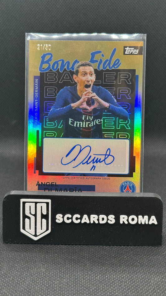 Angel Di Maria auto /50 gold bona fide Topps psg