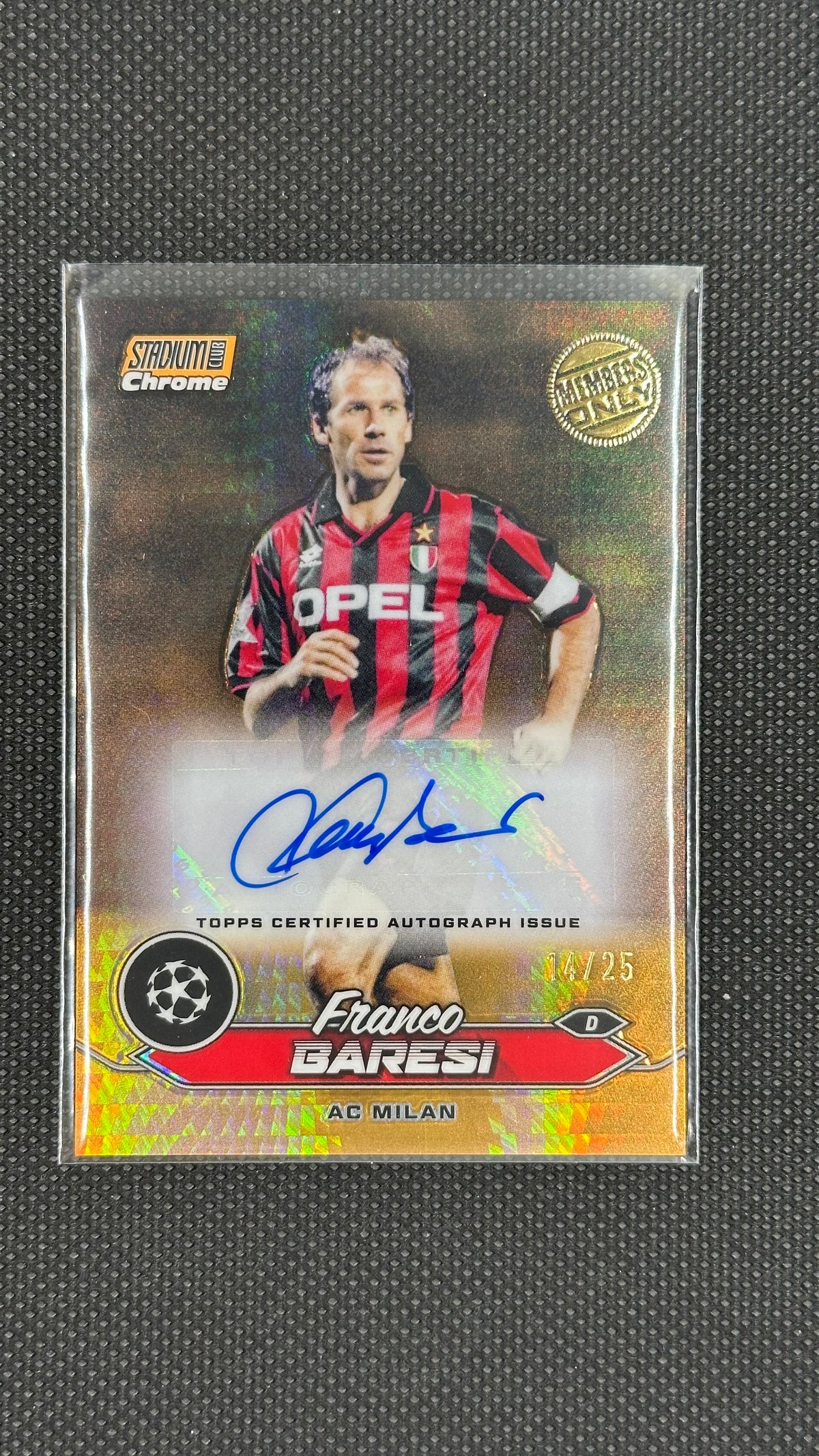 Franco Baresi Auto /25 Topps Chrome Stadium Club 2023/24