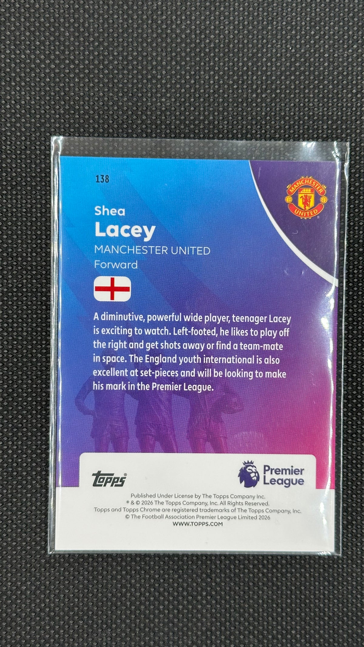 Shea Lacey rookie auto /50 true gold Topps chrome premier league