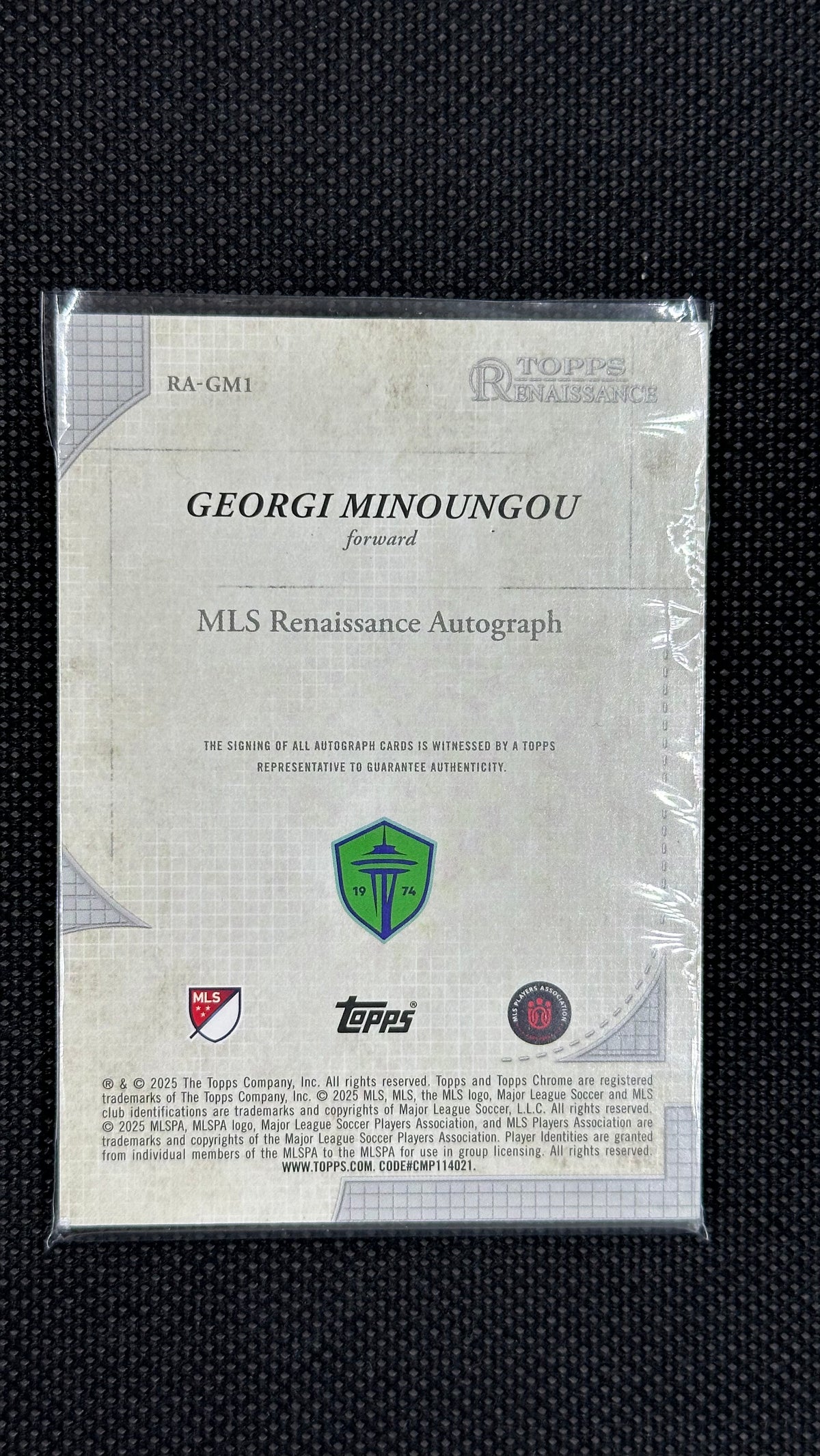 Seattle Sounders Georgi Minoungou 2025 Topps Chrome MLS Rookie Auto /20