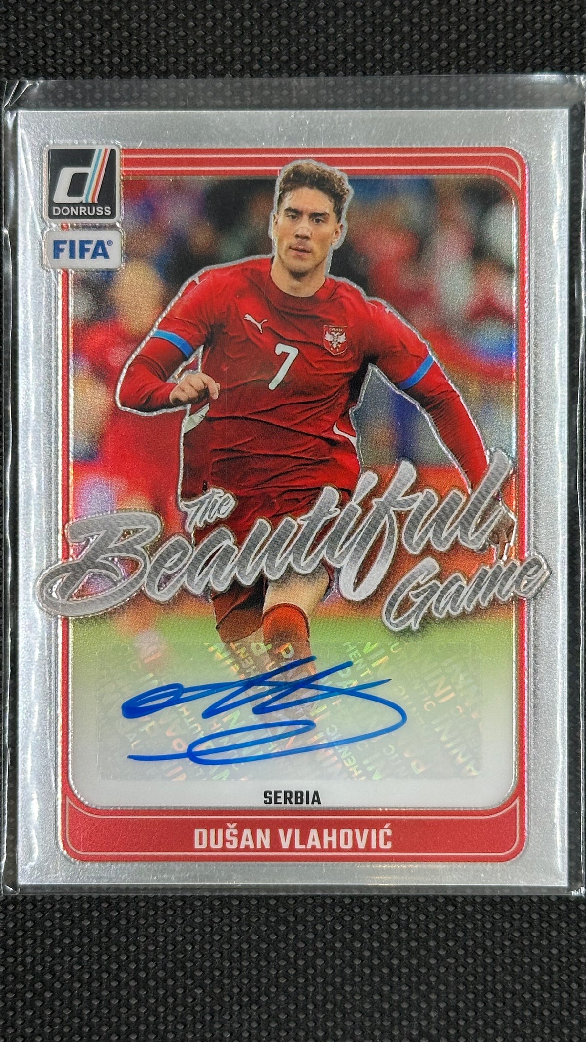 Dusan Vlahovic Autograph Panini Donruss FIFA Serbia