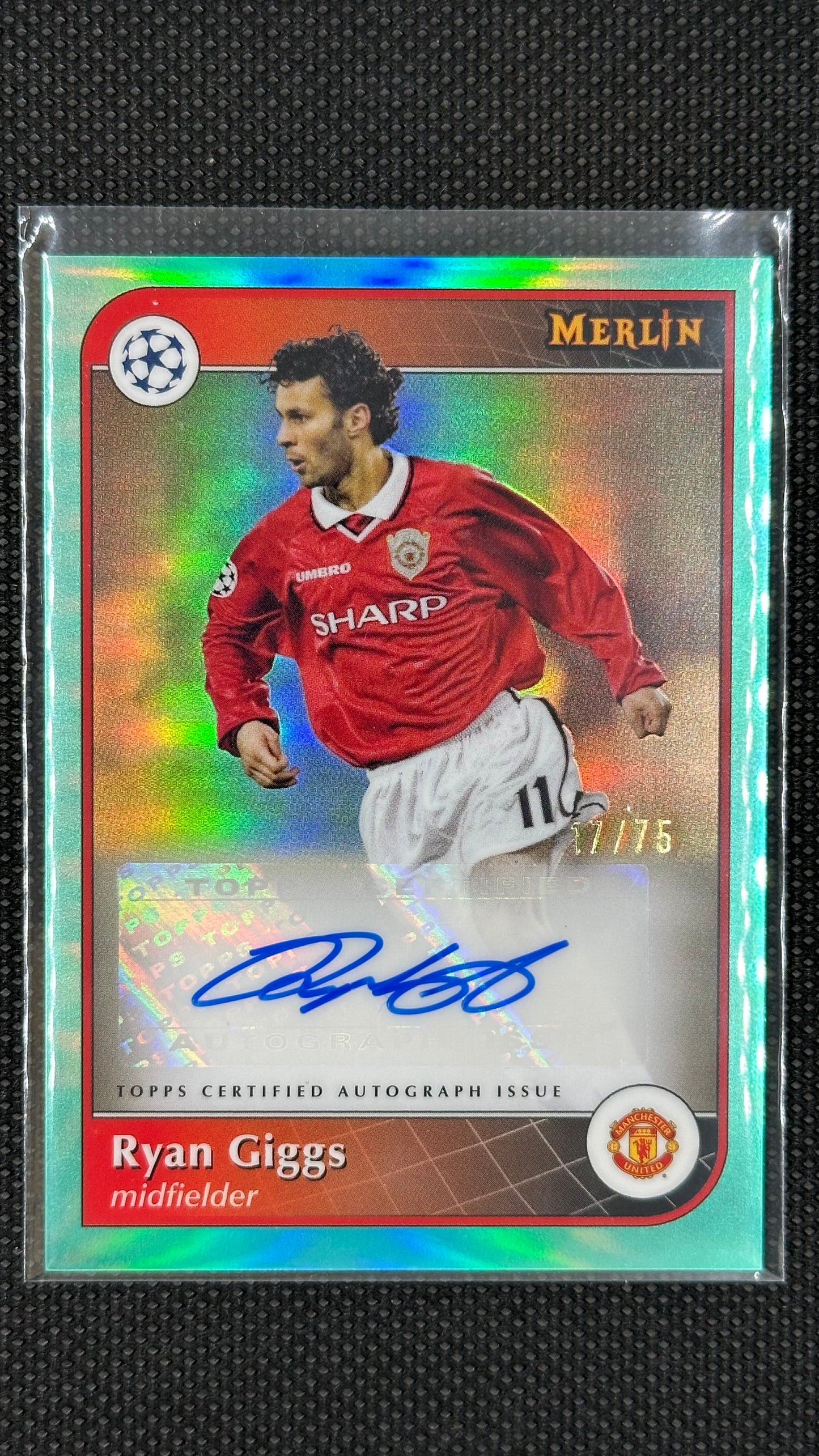 Ryan Giggs auto /75 Topps merlin