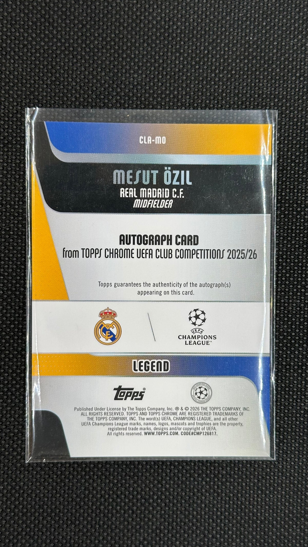 ozil auto /75 topps chrome