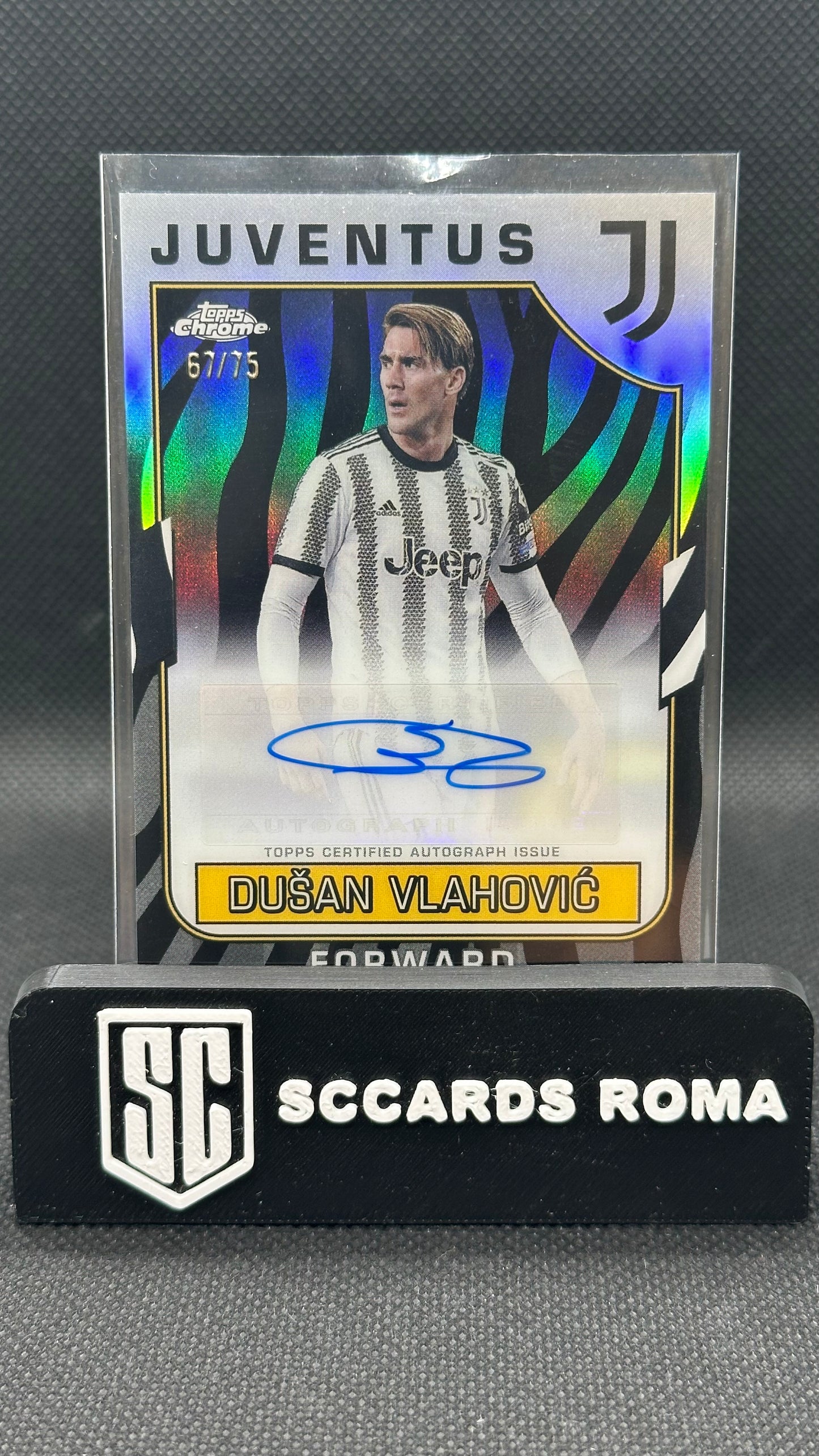 Dusan VLAHOVIC zebra auto /75 Topps chrome