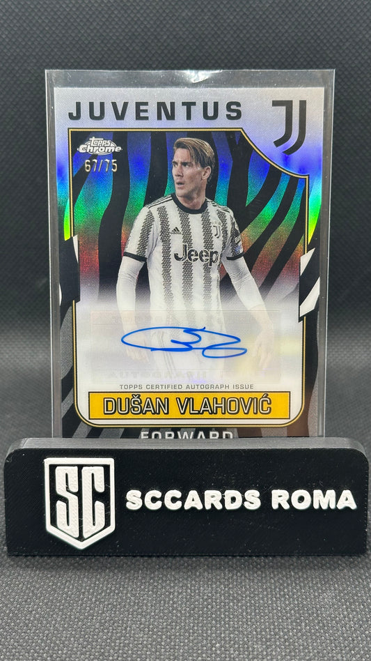 Dusan VLAHOVIC zebra auto /75 Topps chrome