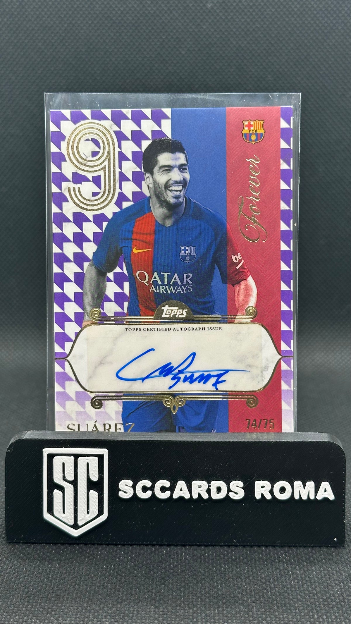 luis suarez auto /75 Barcelona forever