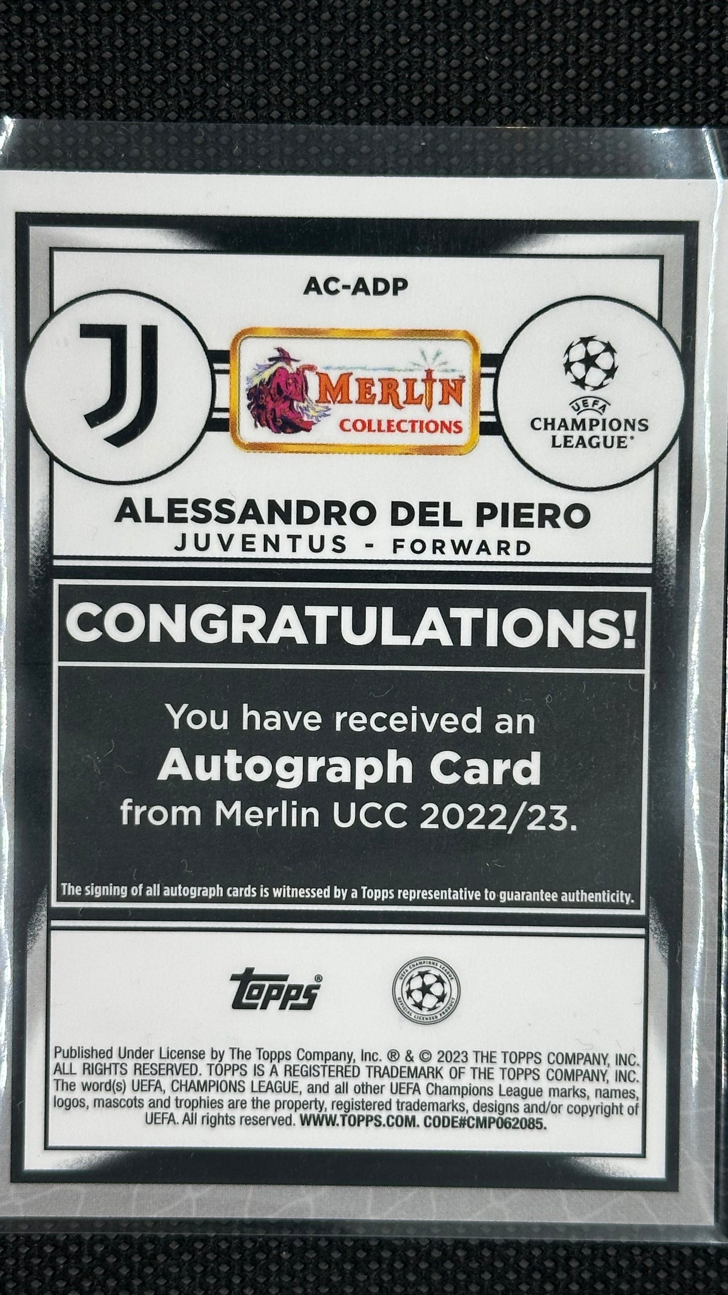 Alessandro del Piero Merlin /75 Juventus