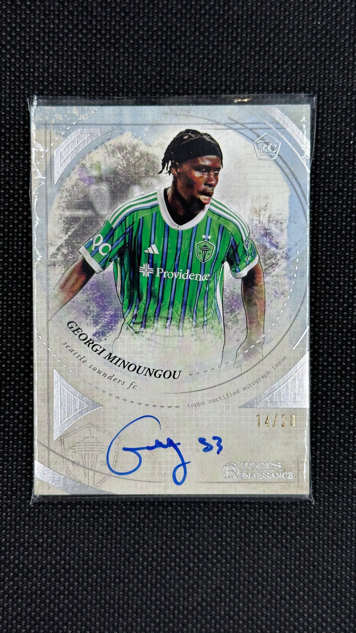 Seattle Sounders Georgi Minoungou 2025 Topps Chrome MLS Rookie Auto /20