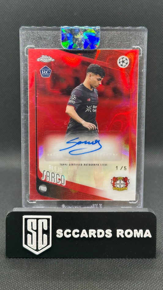 Alejo Sarco Auto Rookie /5 Topps Chrome 2025/26