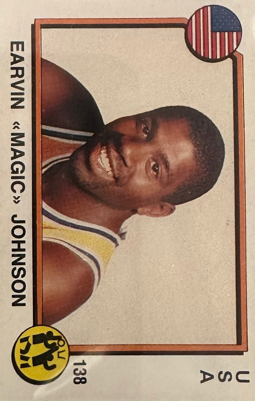 Magic Johnson/Mustafa Arslanovic 1988 Panini Supersport Beckett 7.5 Near Mint+