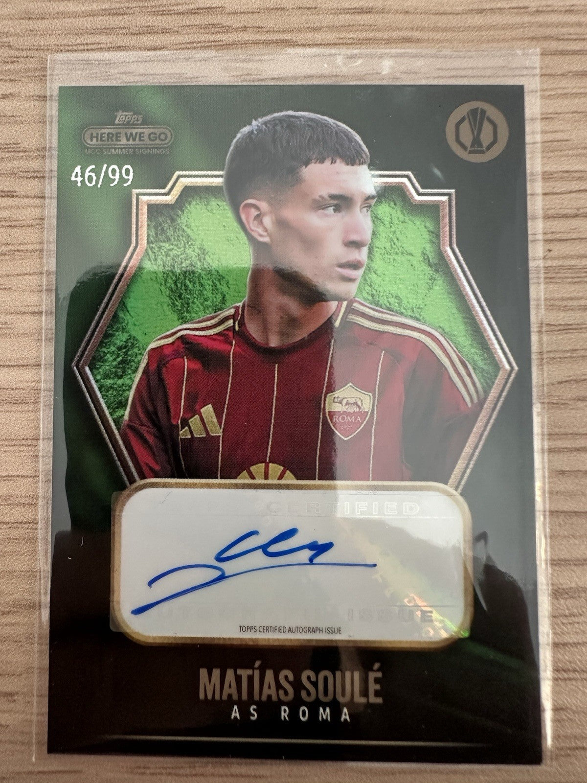 Matias Soule 46/99 Autograph Topps Fabrizio Romano Here We Go 2024