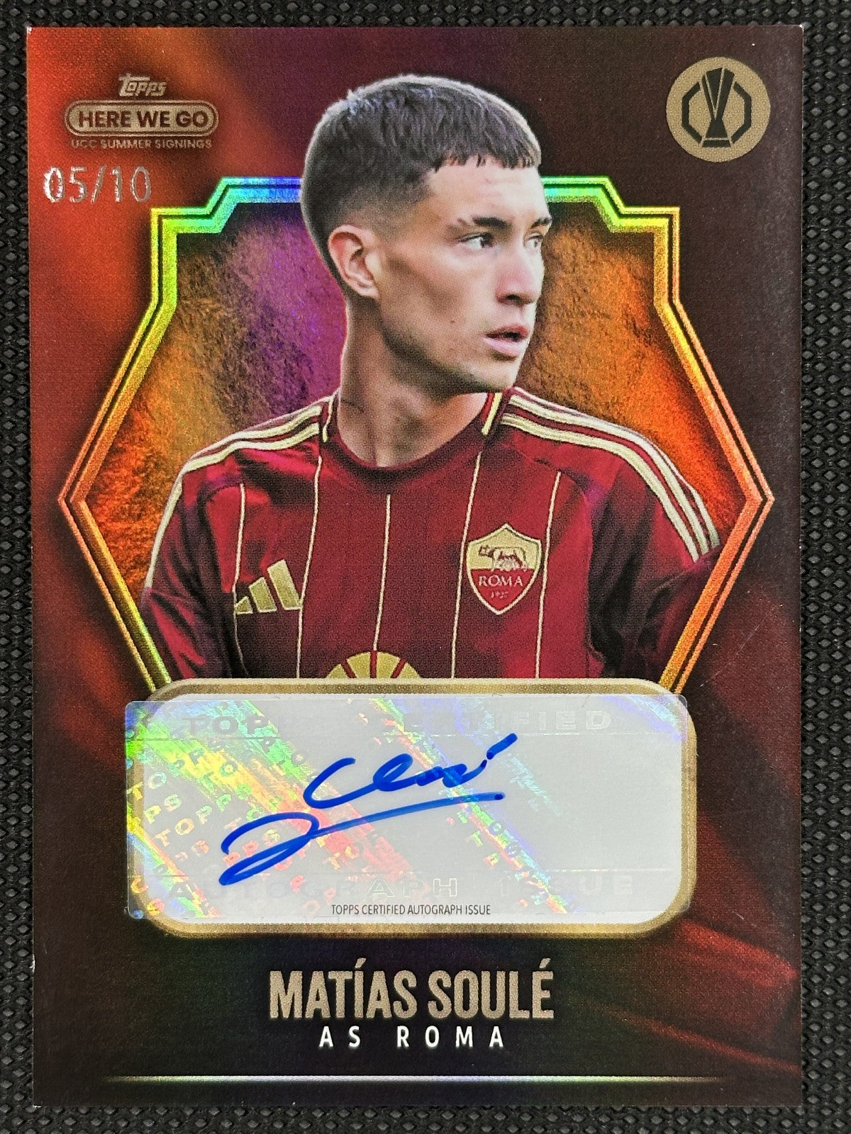 Matías Soulè Autograph /10 Topps UEL Here We Go 2024
