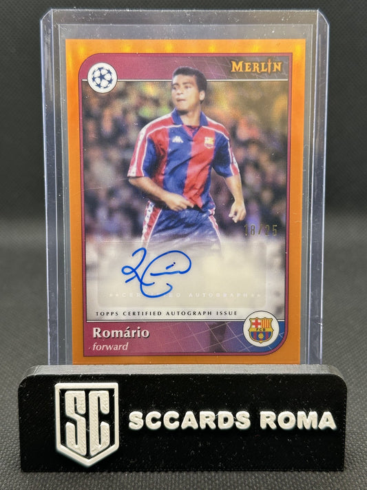 Romario Autograph /25 Barcelona Topps Merlin UCC 2024/25