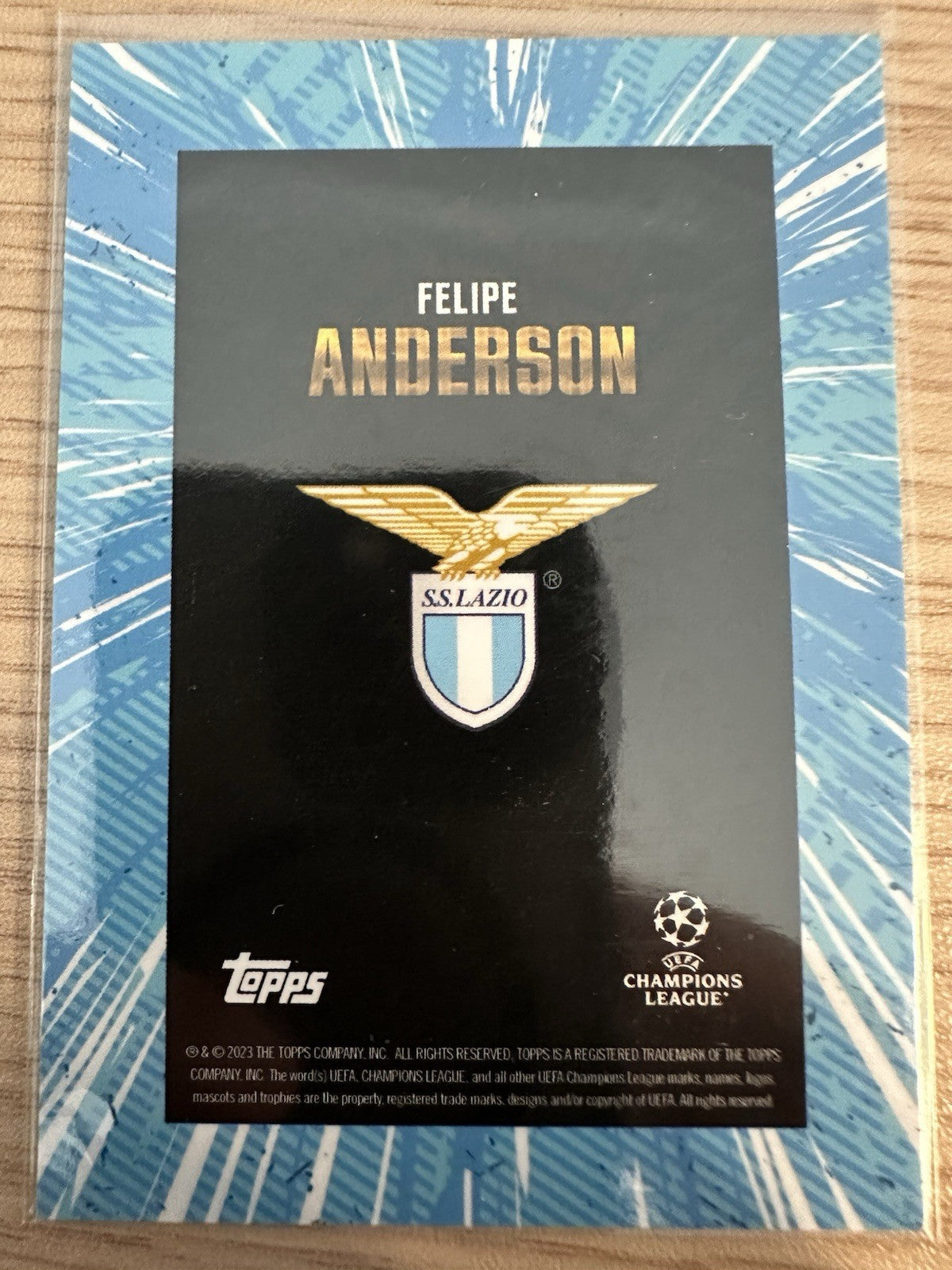 Felipe Anderson 48/49 Autograph Topps UCL  2023