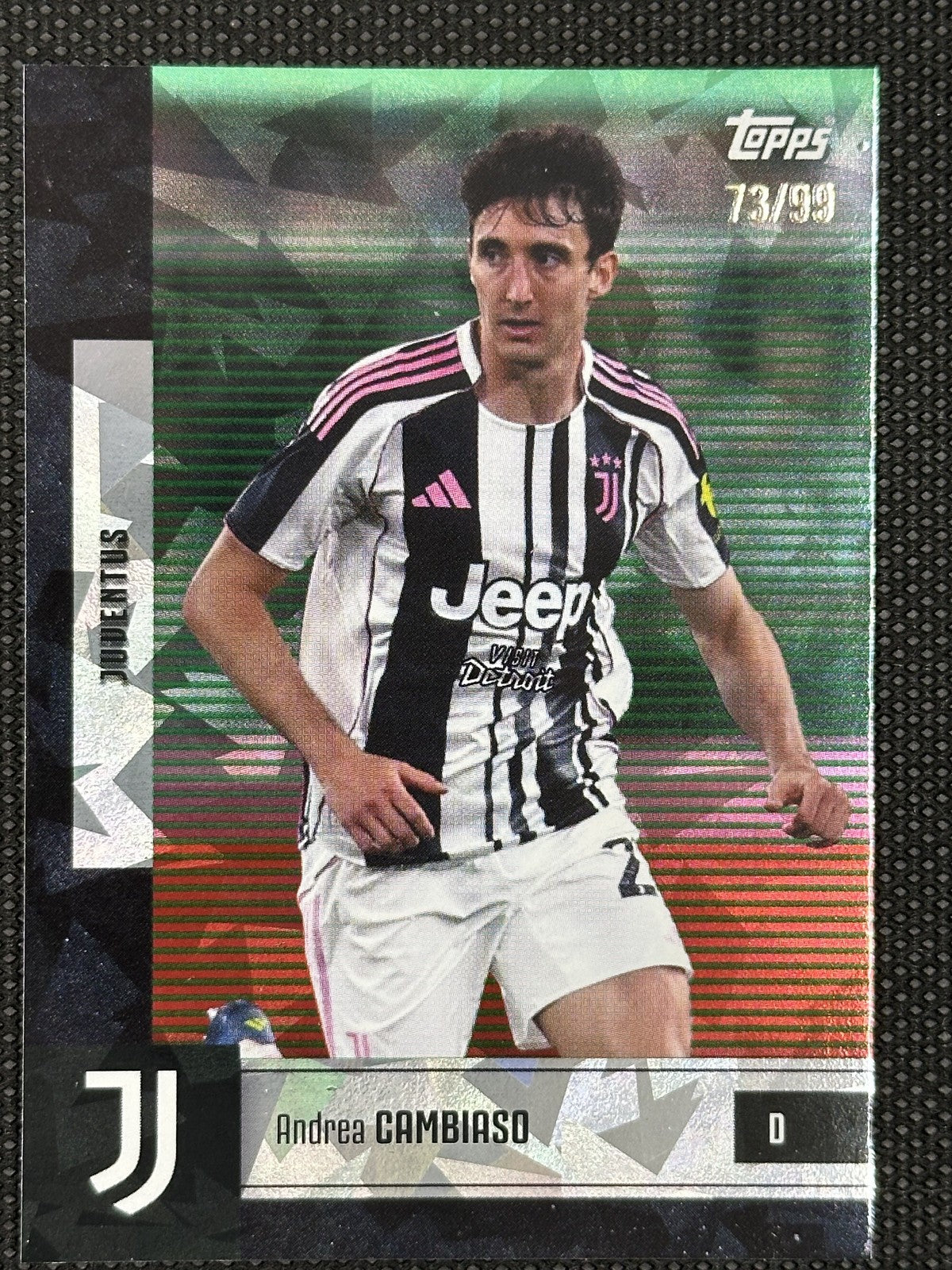 Andrea Cambiaso /99 Cracked Ice Topps Team Set Juventus 2025/26