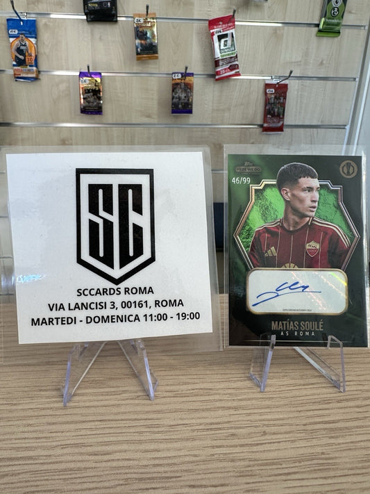 Matias Soule 46/99 Autograph Topps Fabrizio Romano Here We Go 2024