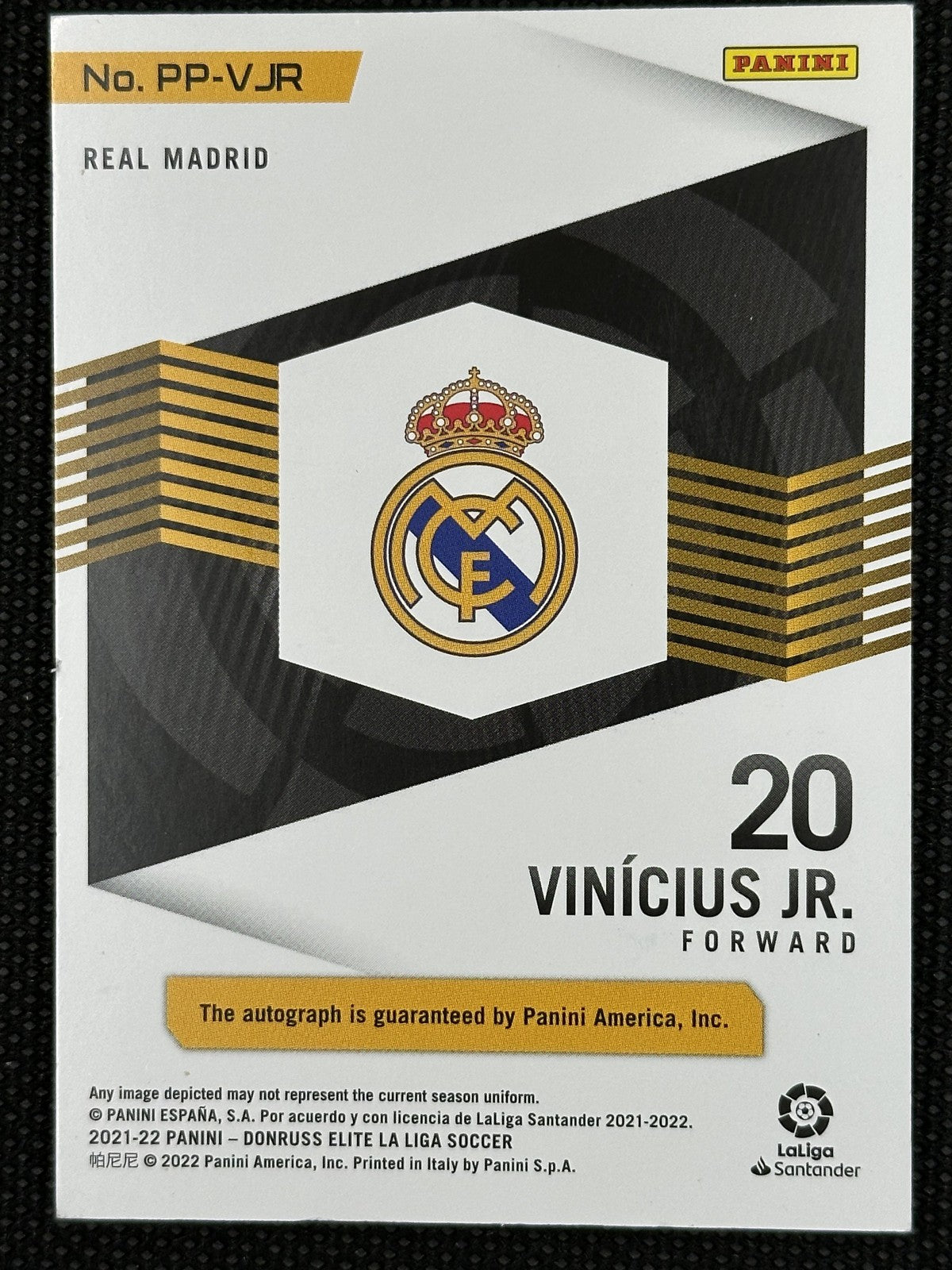 Vinícius Jr. /139 Autograph Pen Pals Panini Donruss Elite La Liga 2021/22