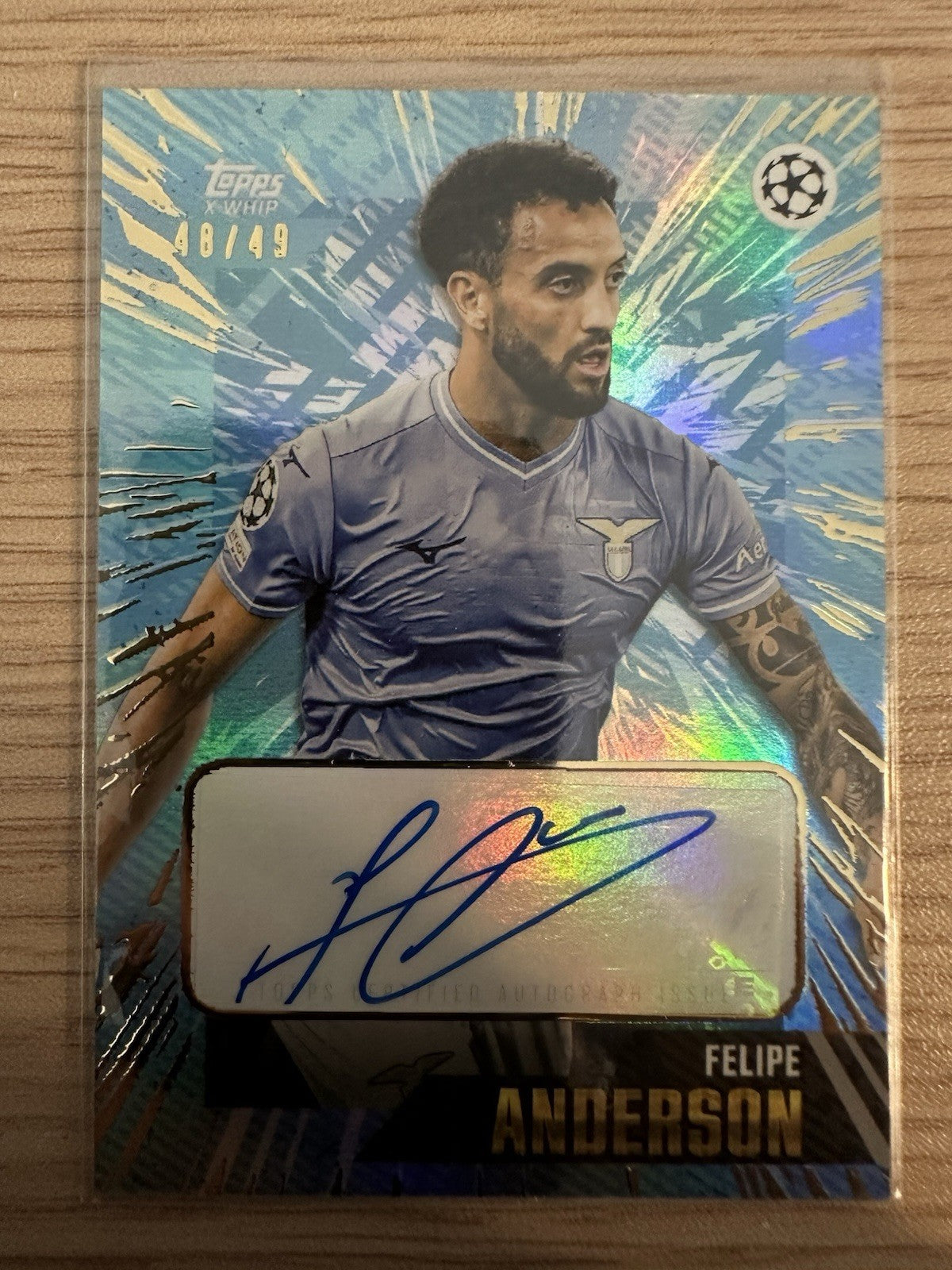 Felipe Anderson 48/49 Autograph Topps UCL  2023