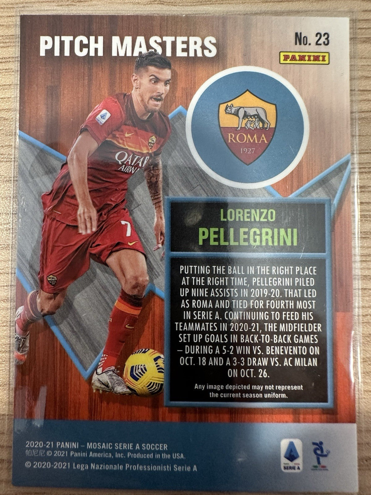 Lorenzo Pellegrini Pitch Master Panini Mosaic Serie A 2020/21