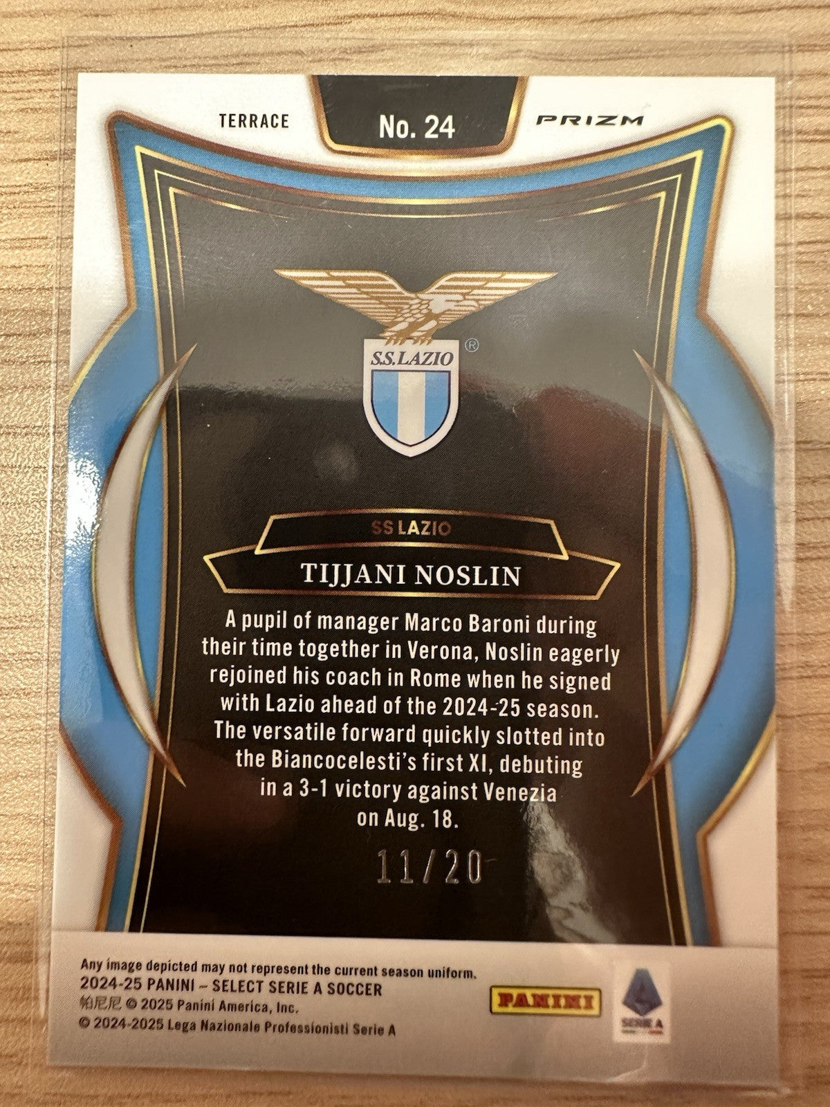 Tijjani Noslin 11/20 Rookie Panini Select Serie A 2024/25